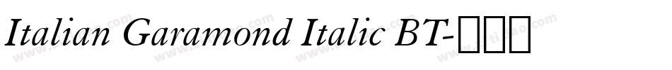 Italian Garamond Italic BT字体转换
